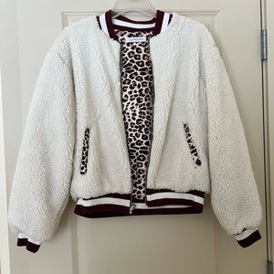Day Dreamer White and Cheetah Jacket